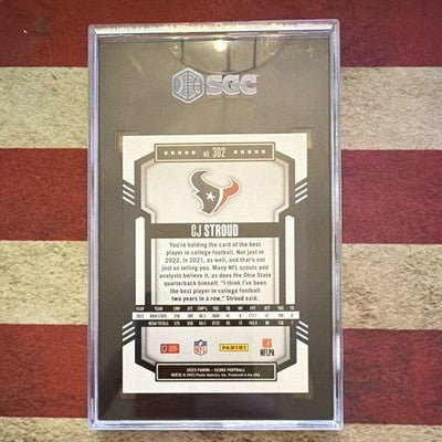 2023 C.J. Stroud #302 2023 Panini Score Rookie Houston Texans SGC 10