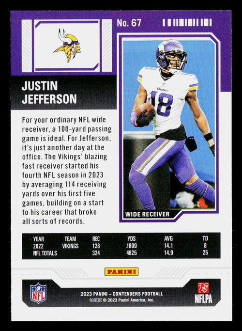 2023 Justin Jefferson [Mojo] #67 2023 Panini Contenders