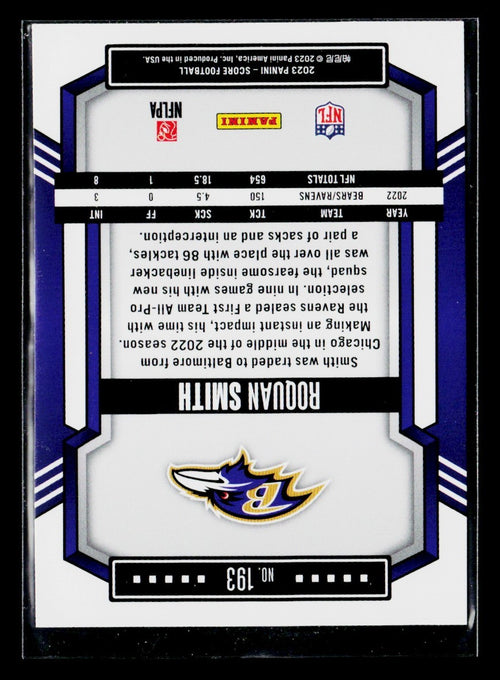 2023 Score - Roquan Smith #193