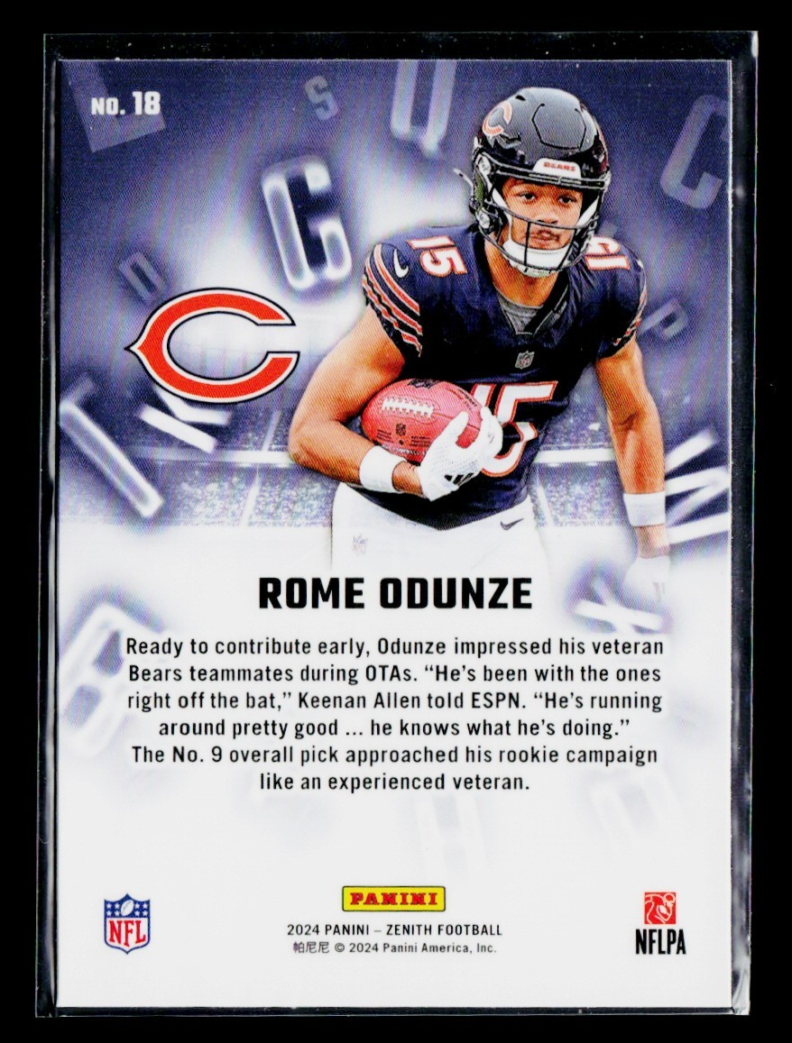 2024 Panini Zenith - A to Z Rome Odunze #18 (RC)