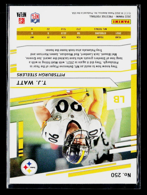 2022 Panini Prestige - T.J. Watt #250 Xtra Points Astral