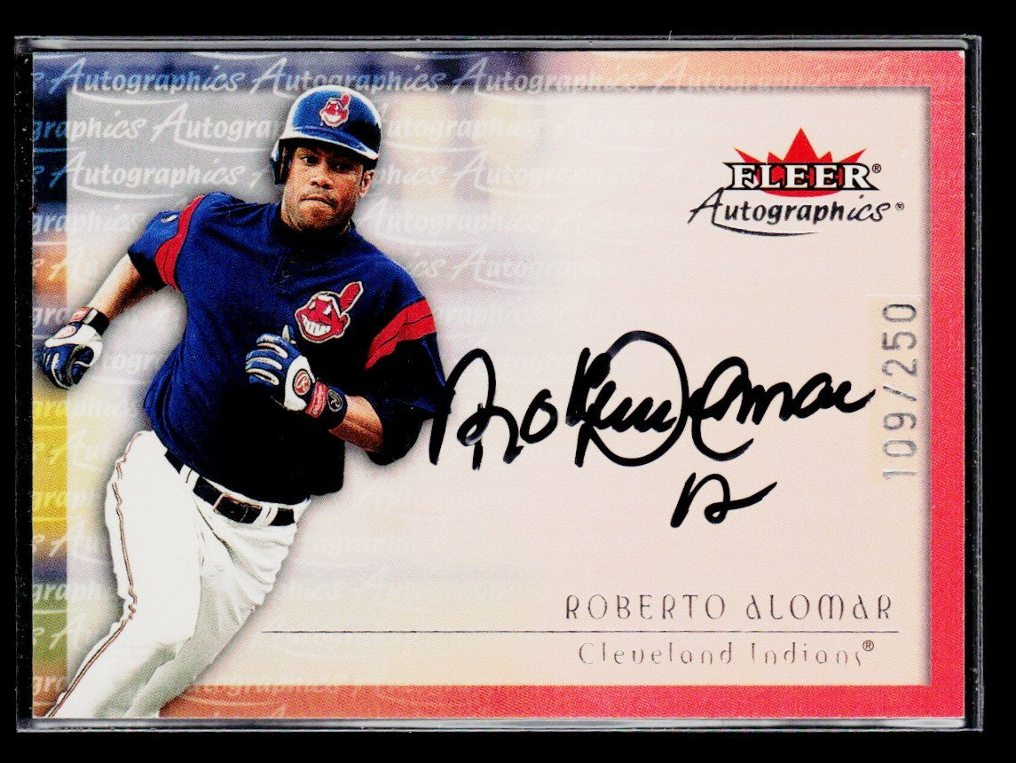 2000 Fleer Autographics Autograph Roberto Alomar No 109 of 250