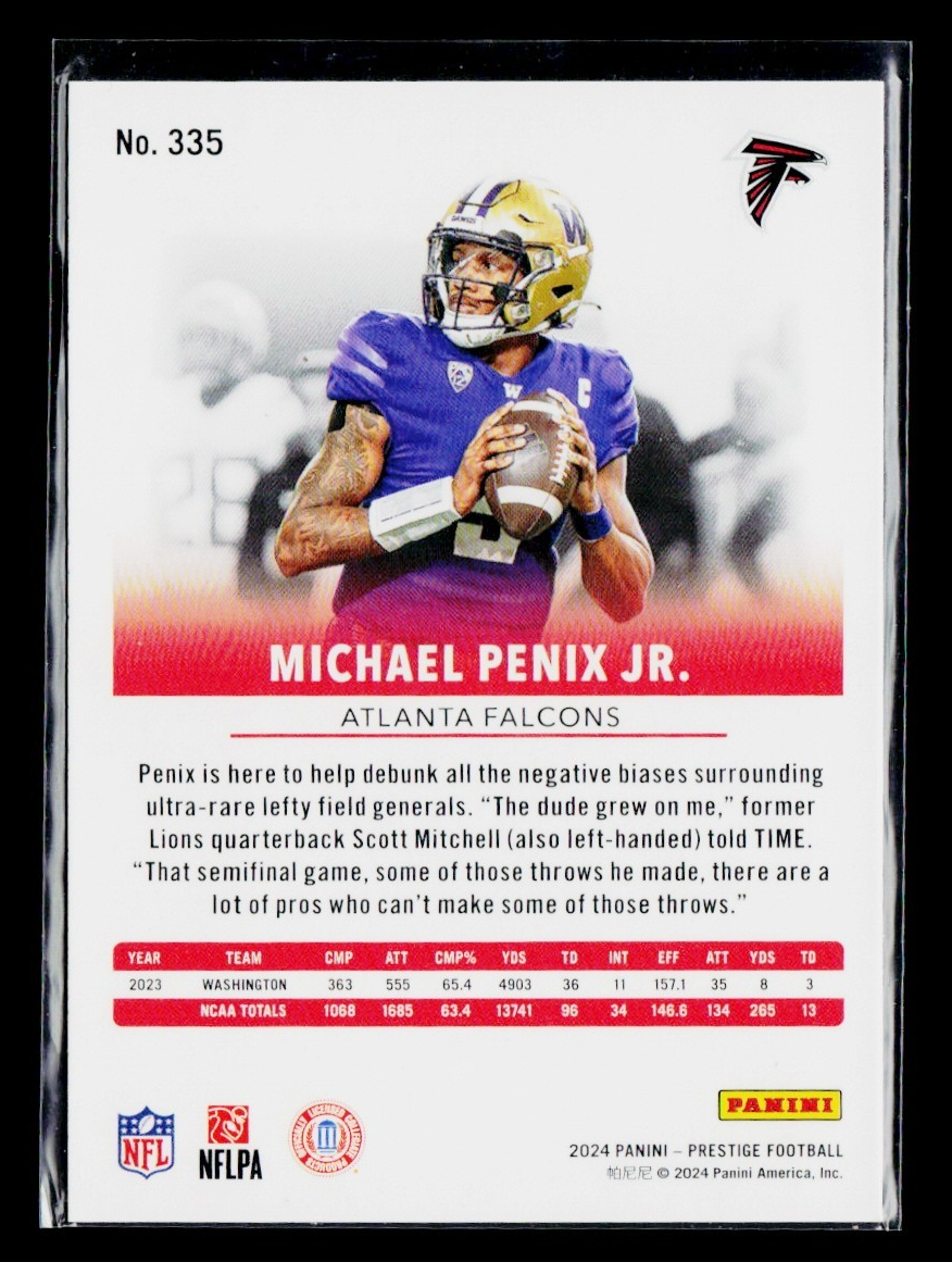 2024 Panini Prestige - Rookies Michael Penix Jr. #335 Xtra Points Hyper (RC)