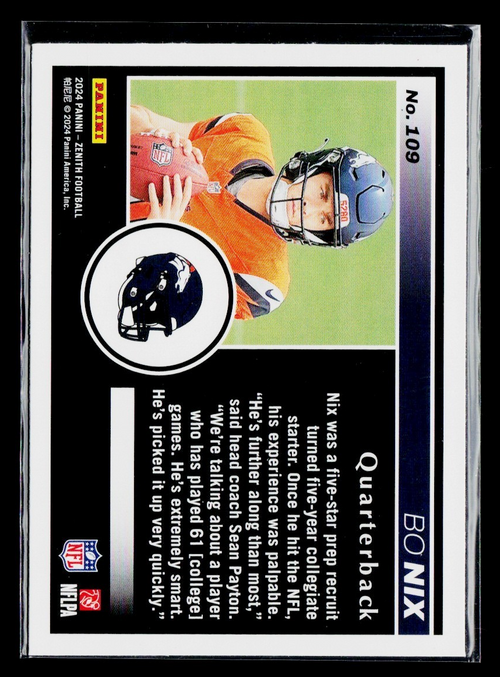 2024 PANINI ZENITH BO NIX GREEN #109