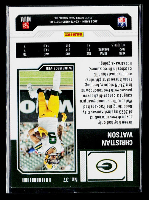 2023 Panini Contenders - Season Ticket Christian Watson #37