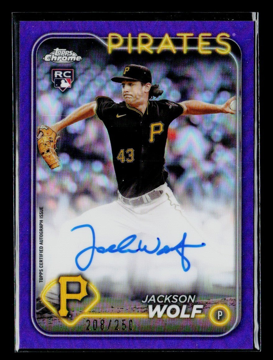 2024 Topps Chrome - Rookie Autographs Jackson Wolf #RA-JWO /250 (AU, RC)