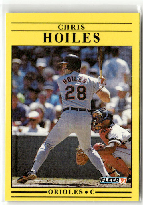 1991 Fleer Chris Hoiles #476 front