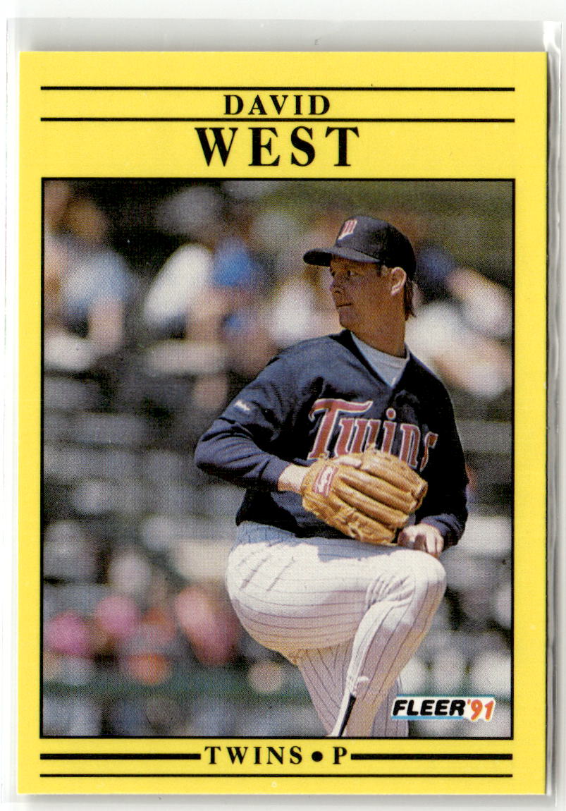 1991 Fleer David West #627 front
