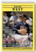 1991 Fleer David West #627 front