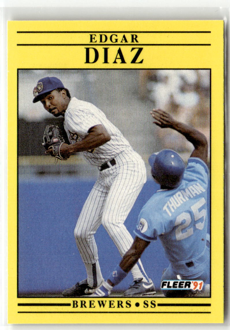 1991 Fleer Edgar Diaz #581 front