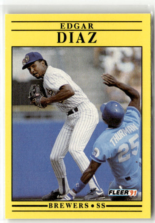 1991 Fleer Edgar Diaz #581 front