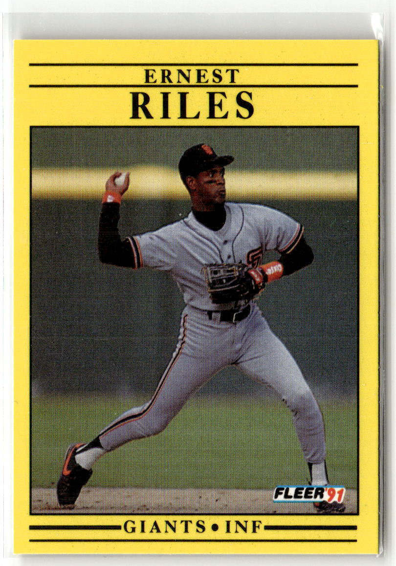 1991 Fleer Ernest Riles #271 front