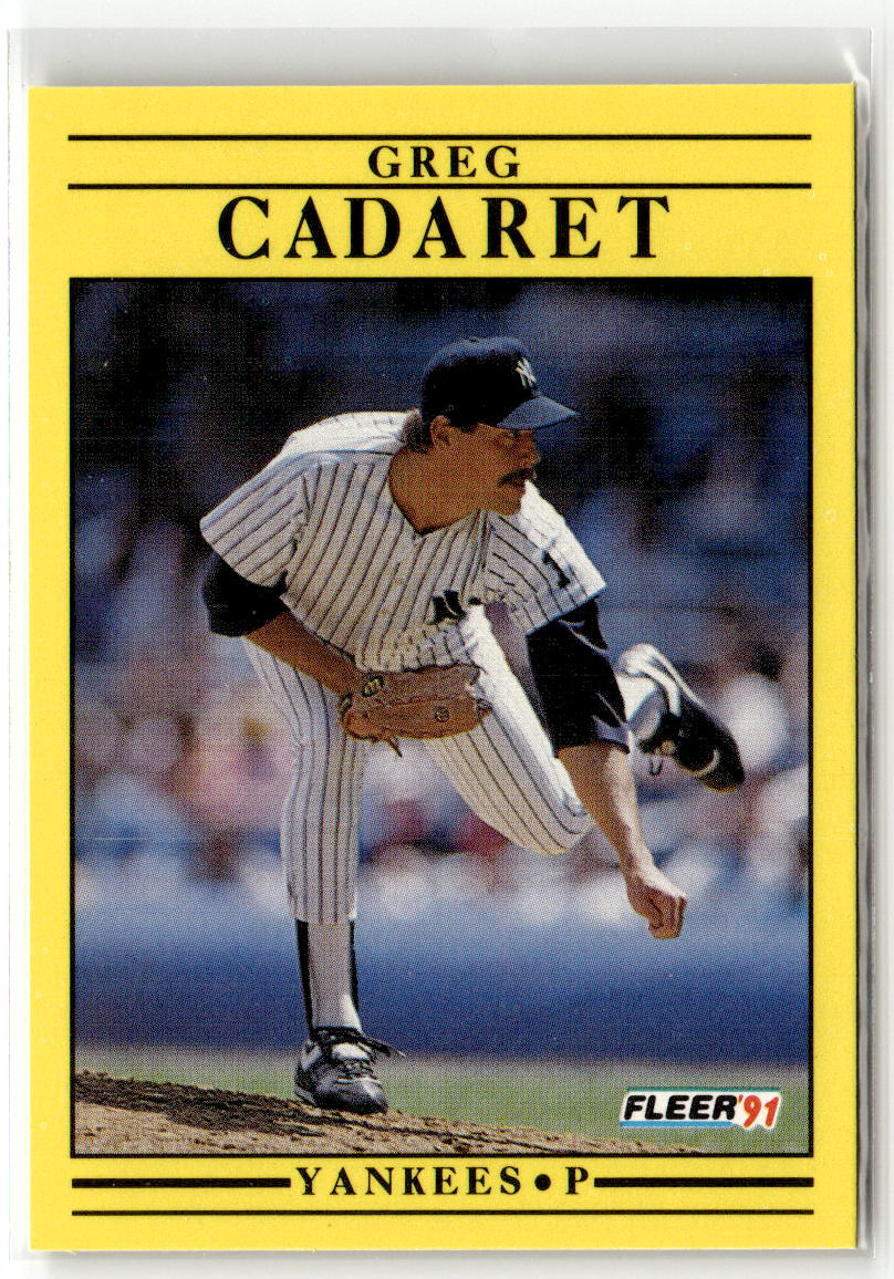 1991 Fleer Greg Cadaret #658 front