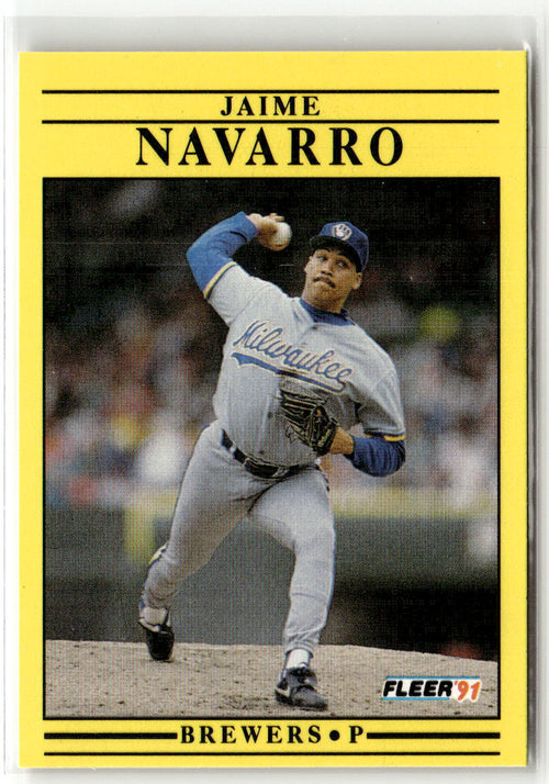 1991 Fleer Jaime Navarro #592 front