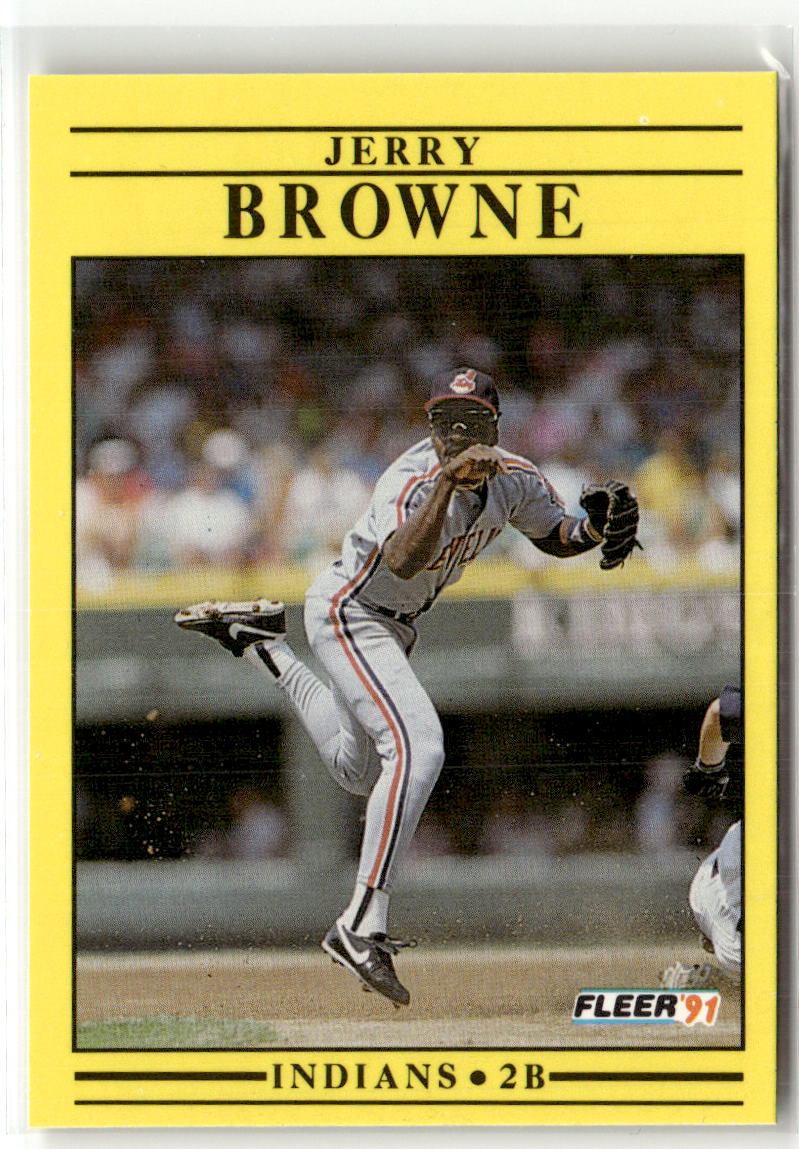 1991 Fleer Jerry Browne #363 front
