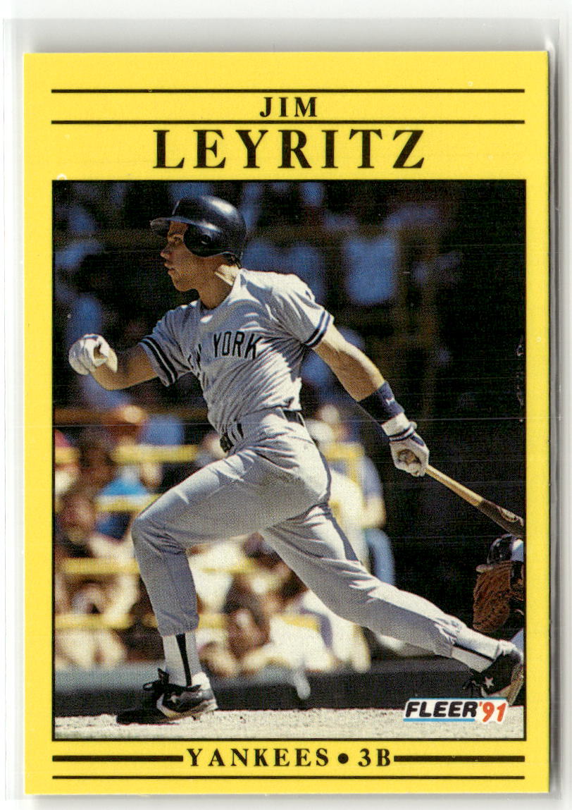1991 Fleer Jim Leyritz #671 front
