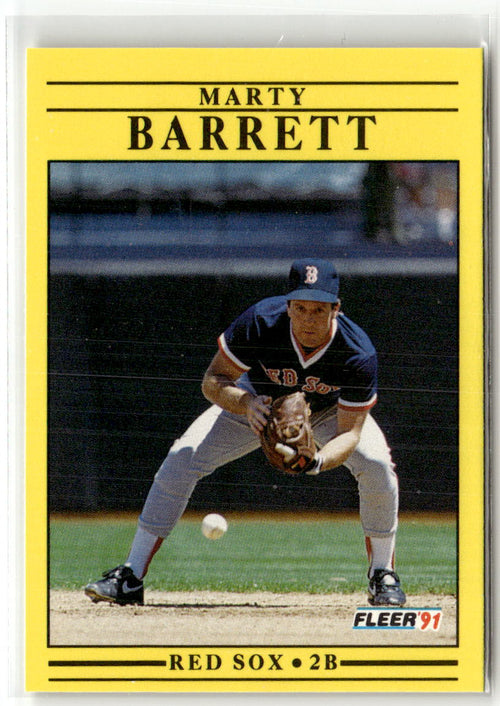 1991 Fleer Marty Barrett #84 front
