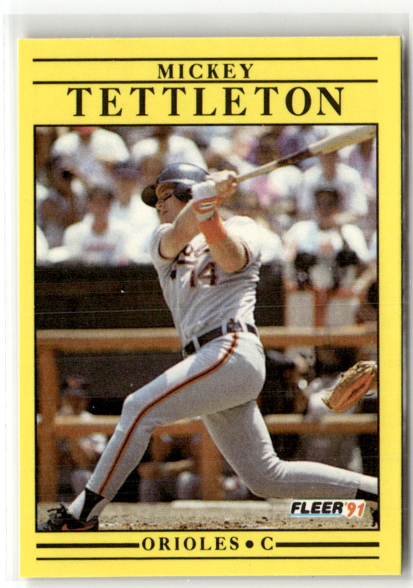 1991 Fleer Mickey Tettleton #494 front