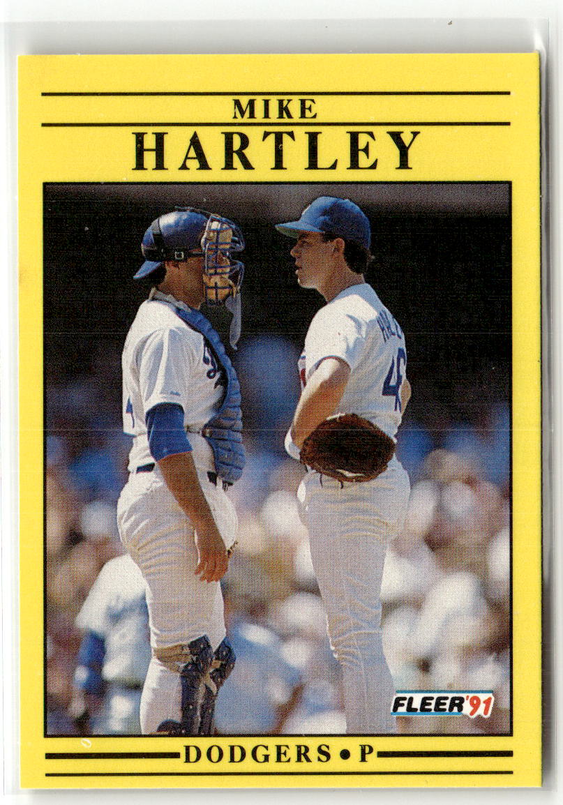 1991 Fleer Mike Hartley #205 front