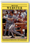 1991 Fleer Mitch Webster #384 front