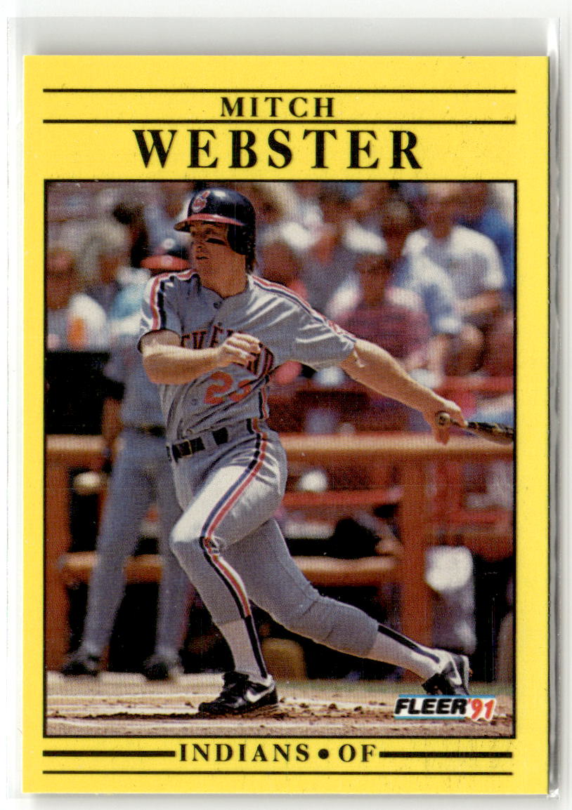 1991 Fleer Mitch Webster #384 front