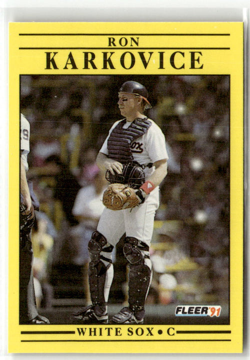 1991 Fleer Ron Karkovice #125 front