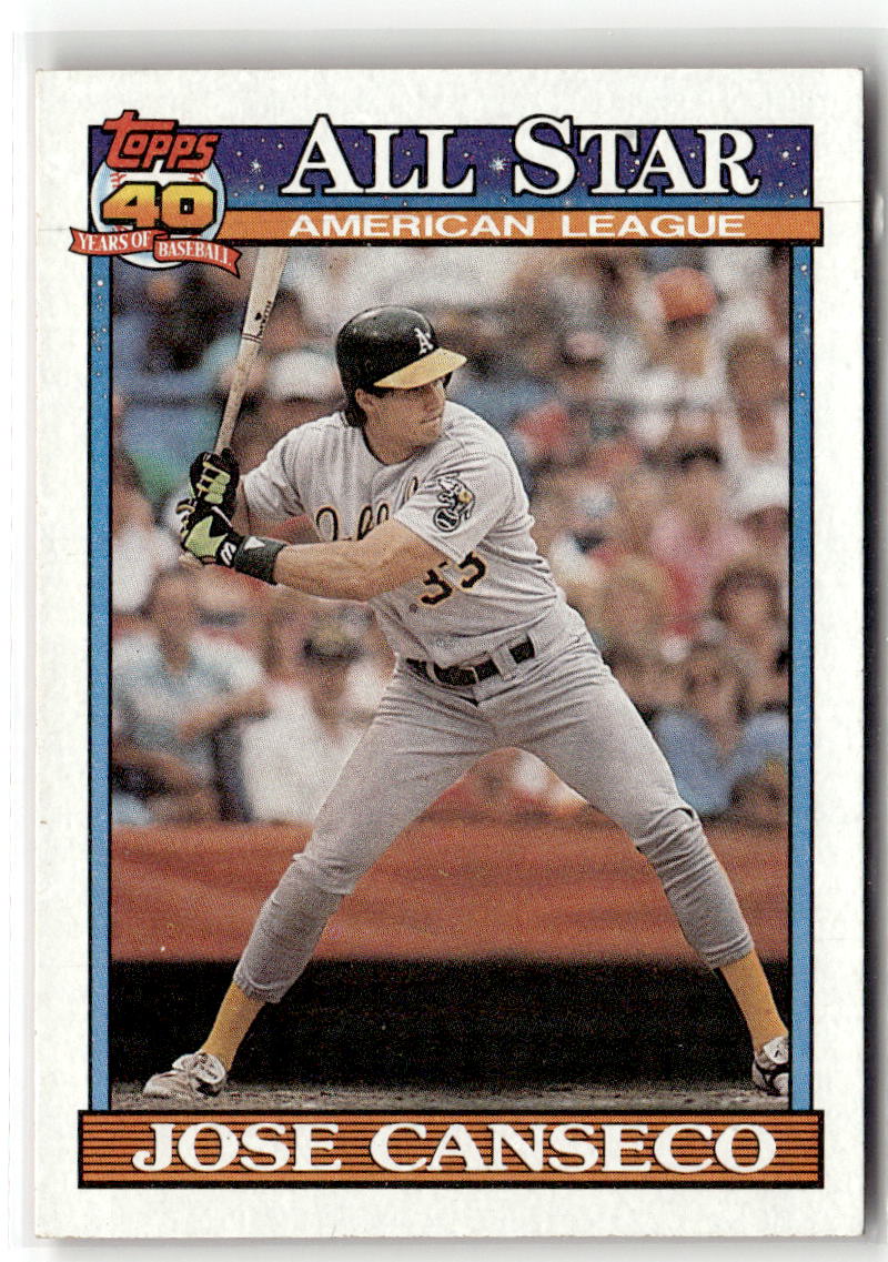 1991 Topps Jose Canseco #390 front