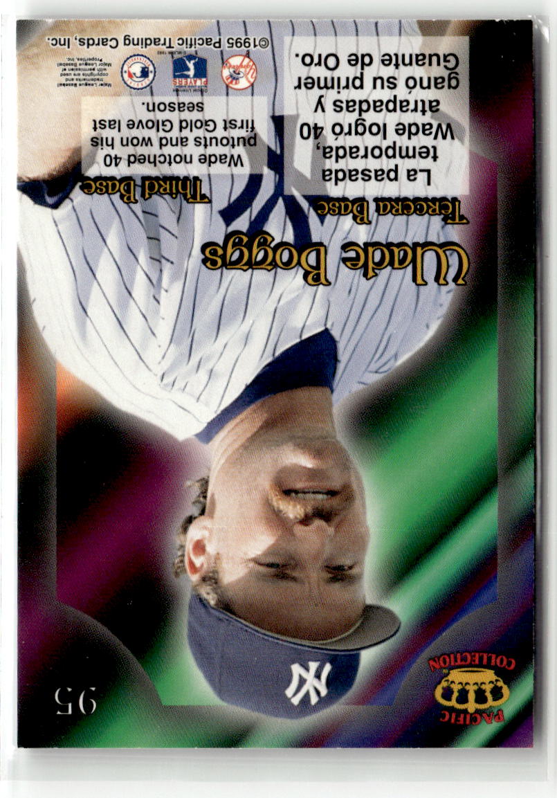 1995 Pacific Prisms Wade Boggs #95 back