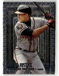 1995 Topps Embossed David Justice #101 (RC) front