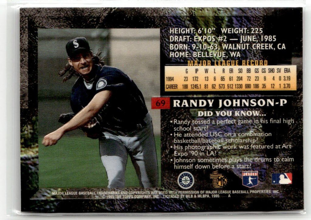 1995 Topps Embossed Randy Johnson #69