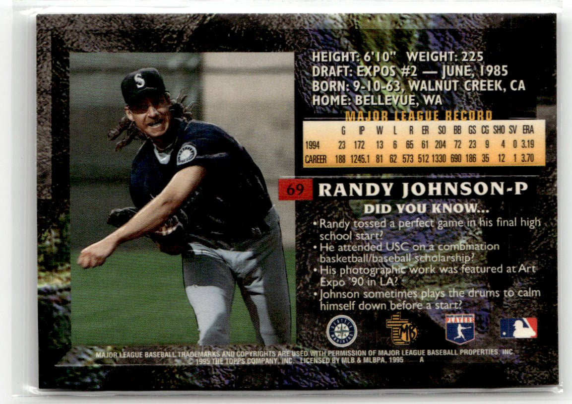 1995 Topps Embossed Randy Johnson #69