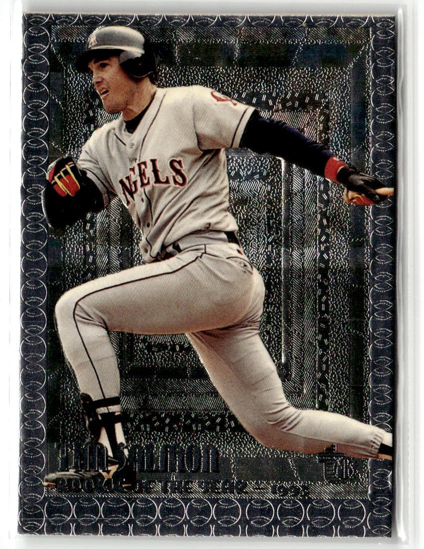 1995 Topps Embossed Tim Salmon [ROY SILVER FOIL] #108 front