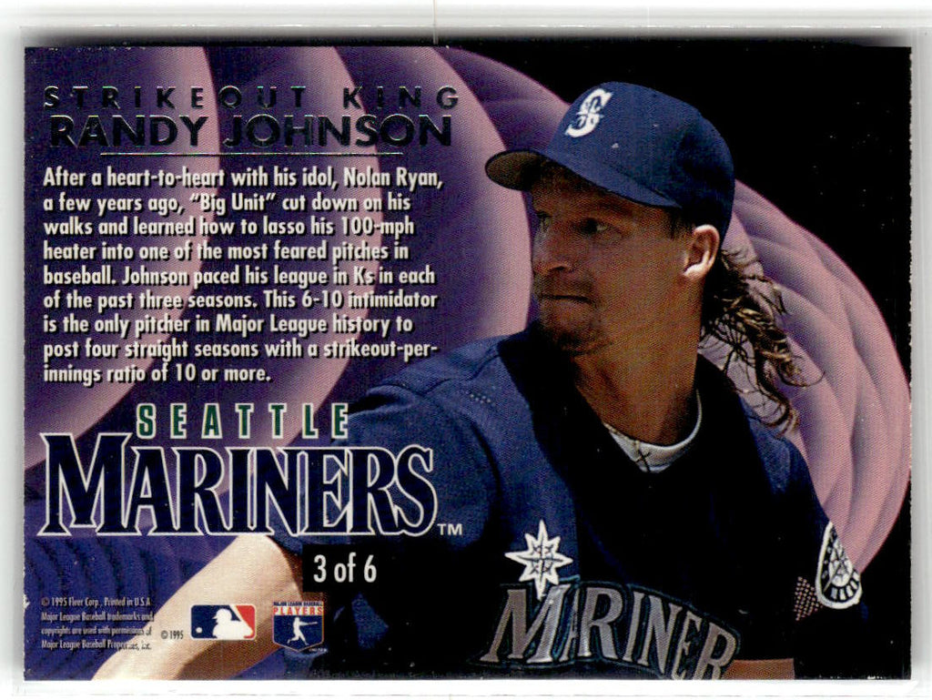 1995 Ultra Strikeout Kings Randy Johnson #3 back