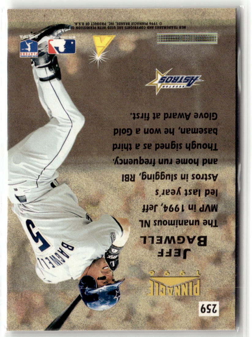 1996 Pinnacle Jeff Bagwell #259 back