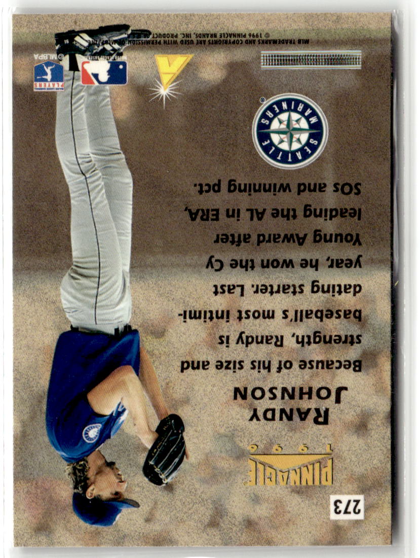 1996 Pinnacle Randy Johnson #273 back