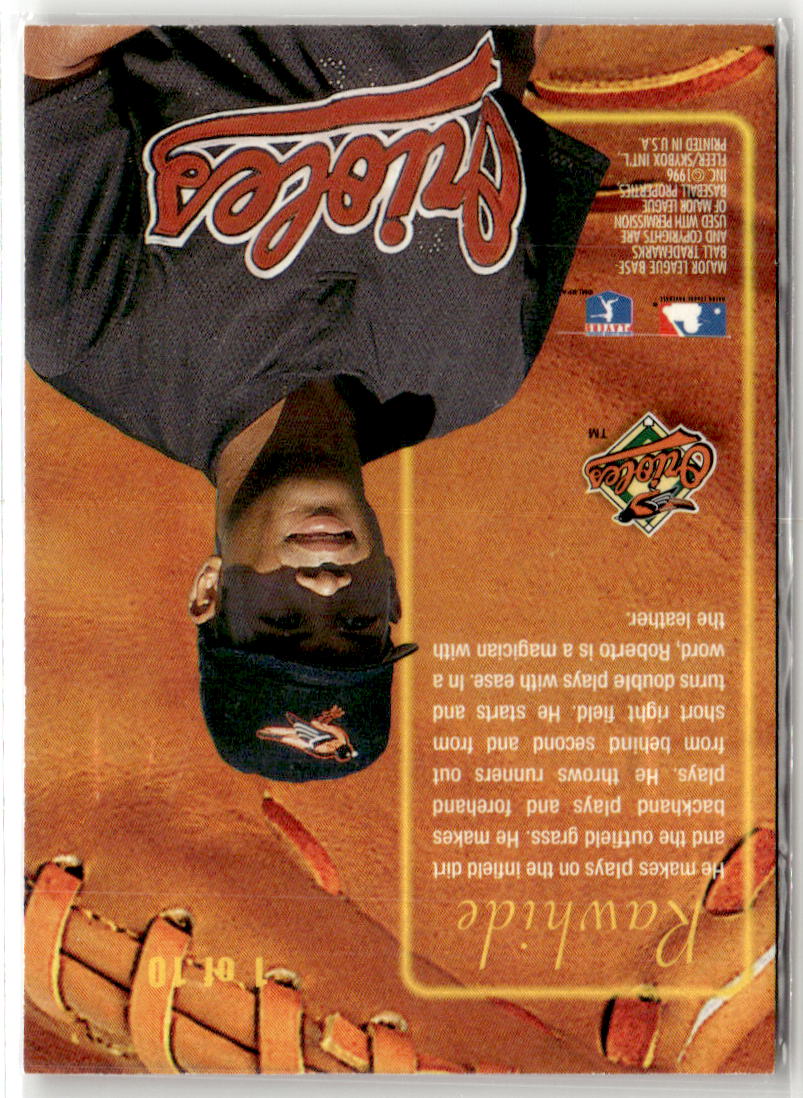 1996 Ultra Rawhide Roberto Alomar #1 back