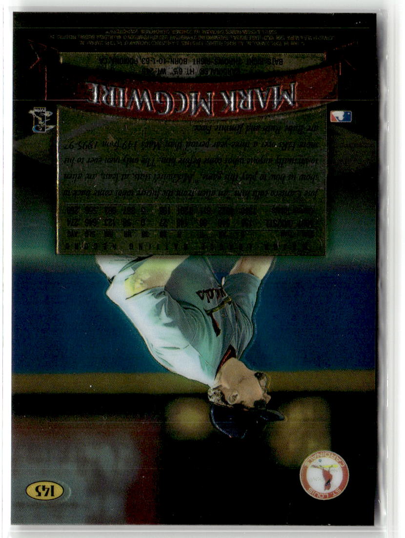 1998 Finest Mark McGwire #145 back
