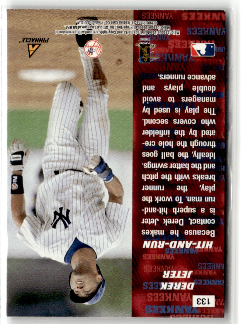 1998 Pinnacle Inside Derek Jeter #133 back