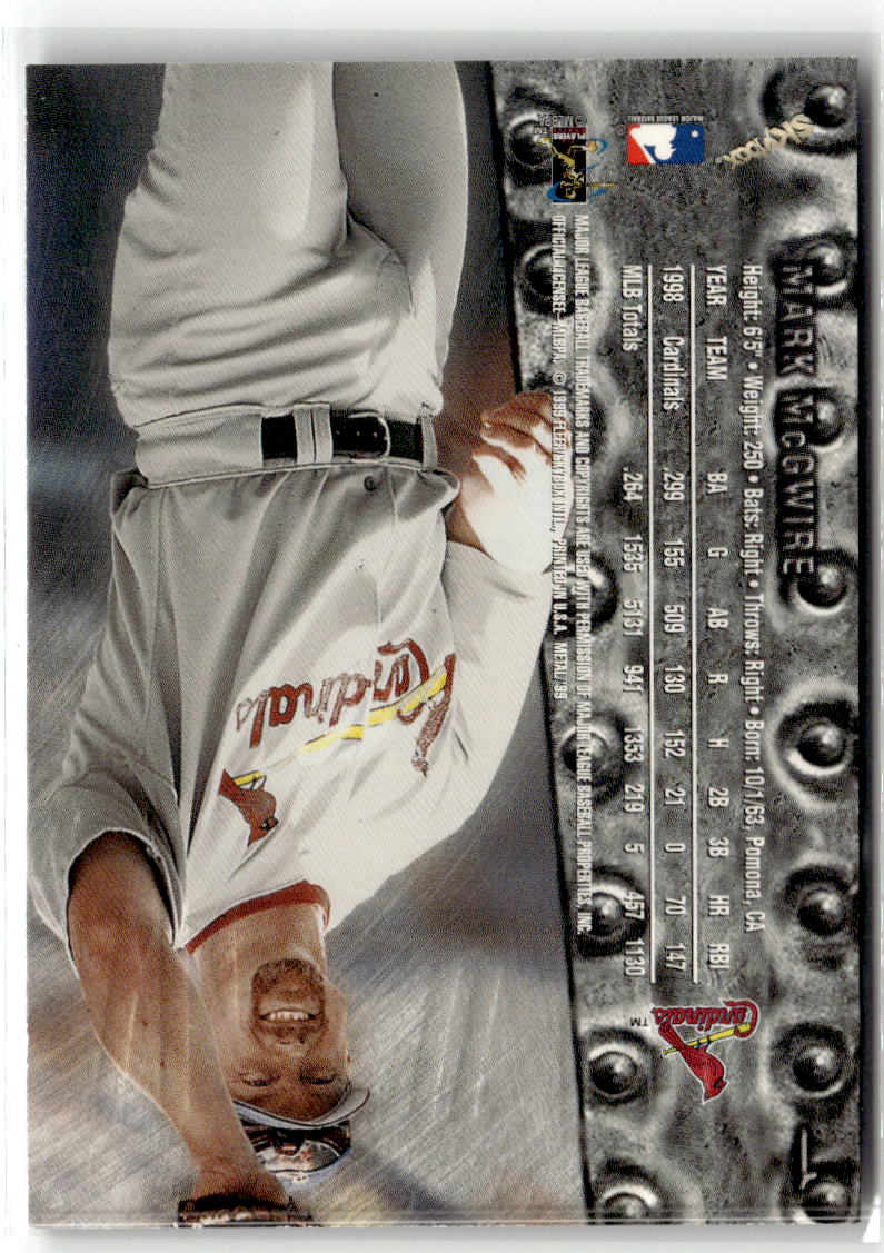 1999 Metal Universe Mark McGwire #1 back