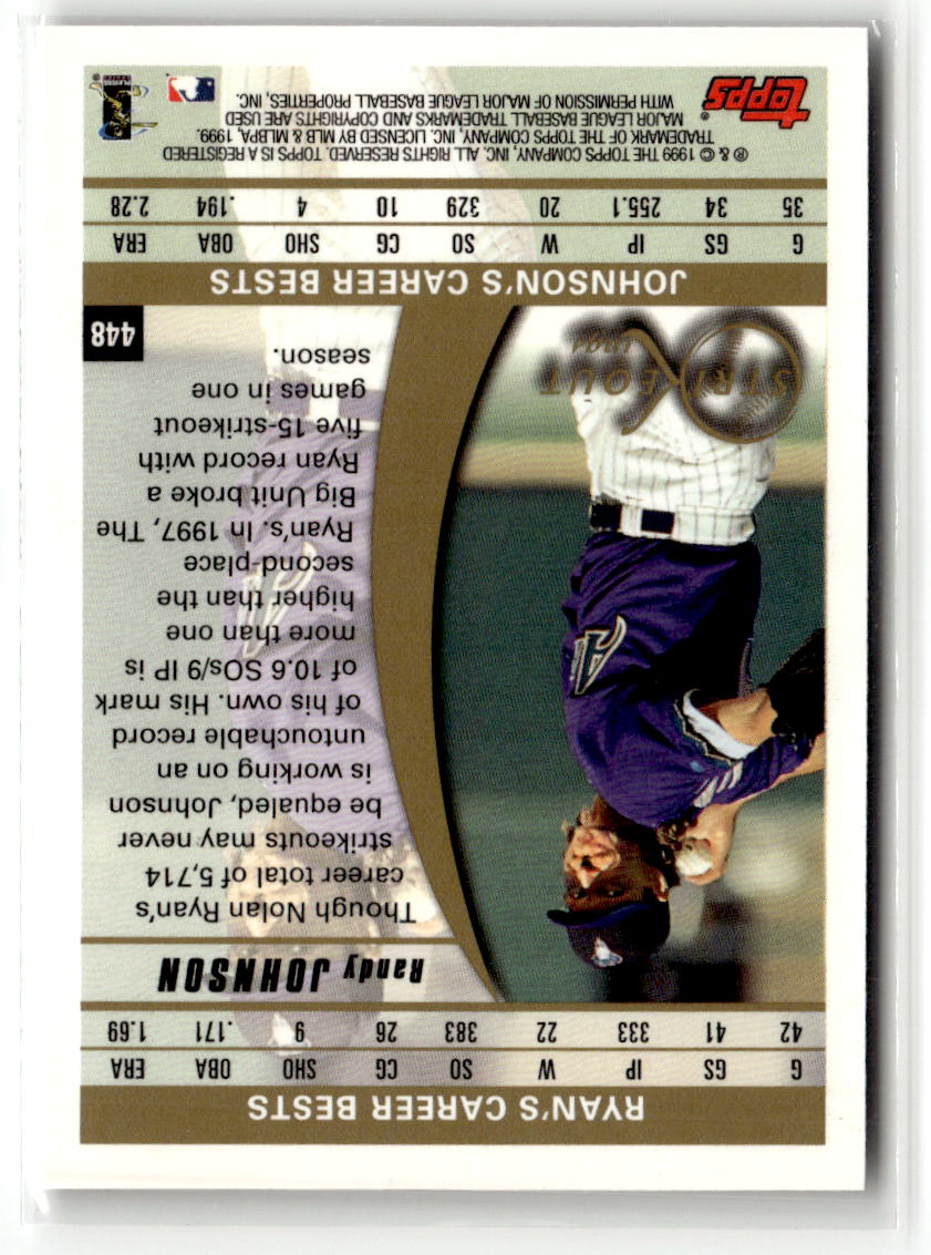 1999 Topps Randy Johnson #448 back