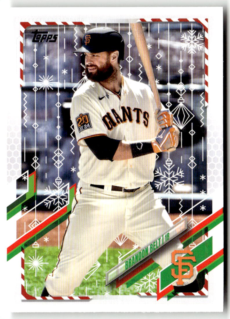 2021 Topps Holiday Mega Box Brandon Belt #HW40 front