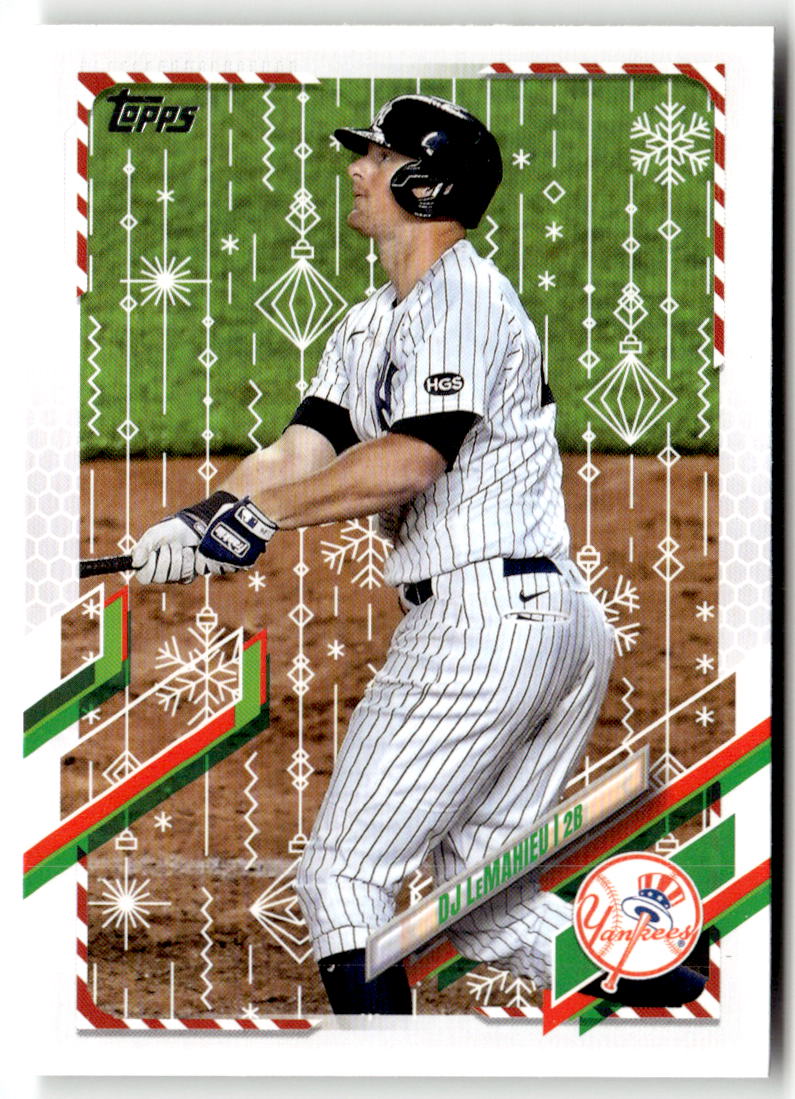 2021 Topps Holiday Mega Box DJ LeMahieu #HW-56 front