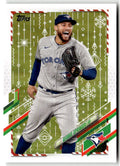 2021 Topps Holiday Mega Box George Springer #HW93 front