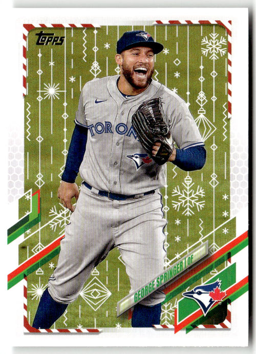2021 Topps Holiday Mega Box George Springer #HW93 front