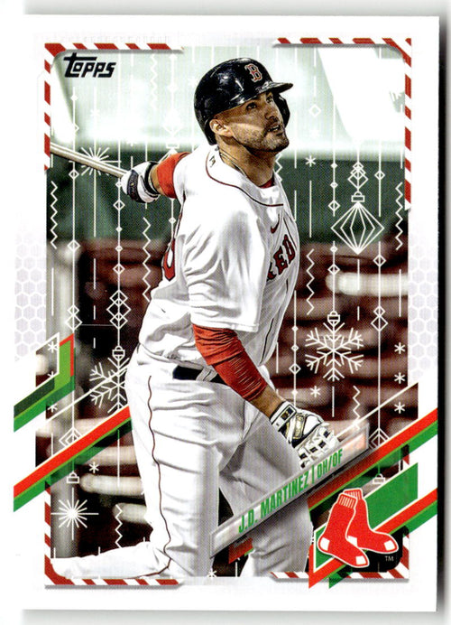 2021 Topps Holiday Mega Box J.D. Martinez #HW2 front