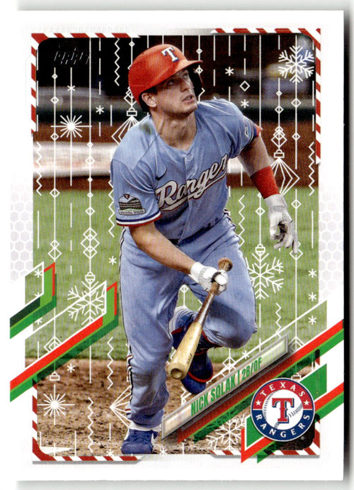 2021 Topps Holiday Mega Box Nick Solak #HW14 (RC) front
