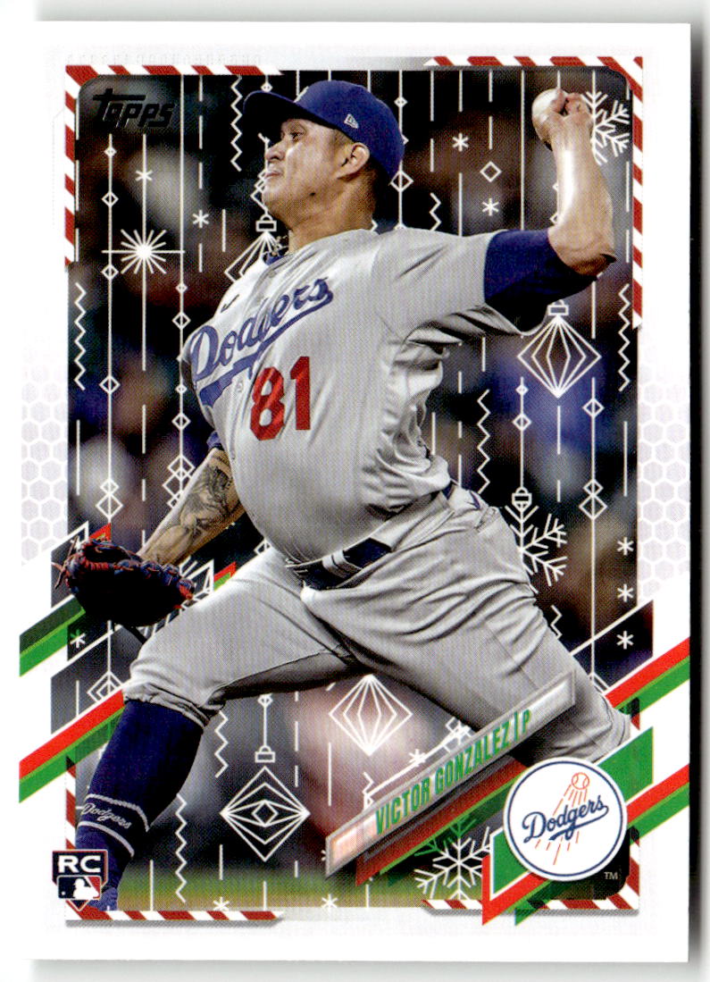 2021 Topps Holiday Mega Box Victor Gonzalez #HW166 (RC) front