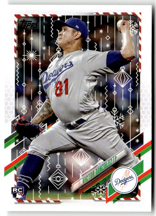 2021 Topps Holiday Mega Box Victor Gonzalez #HW166 (RC) front