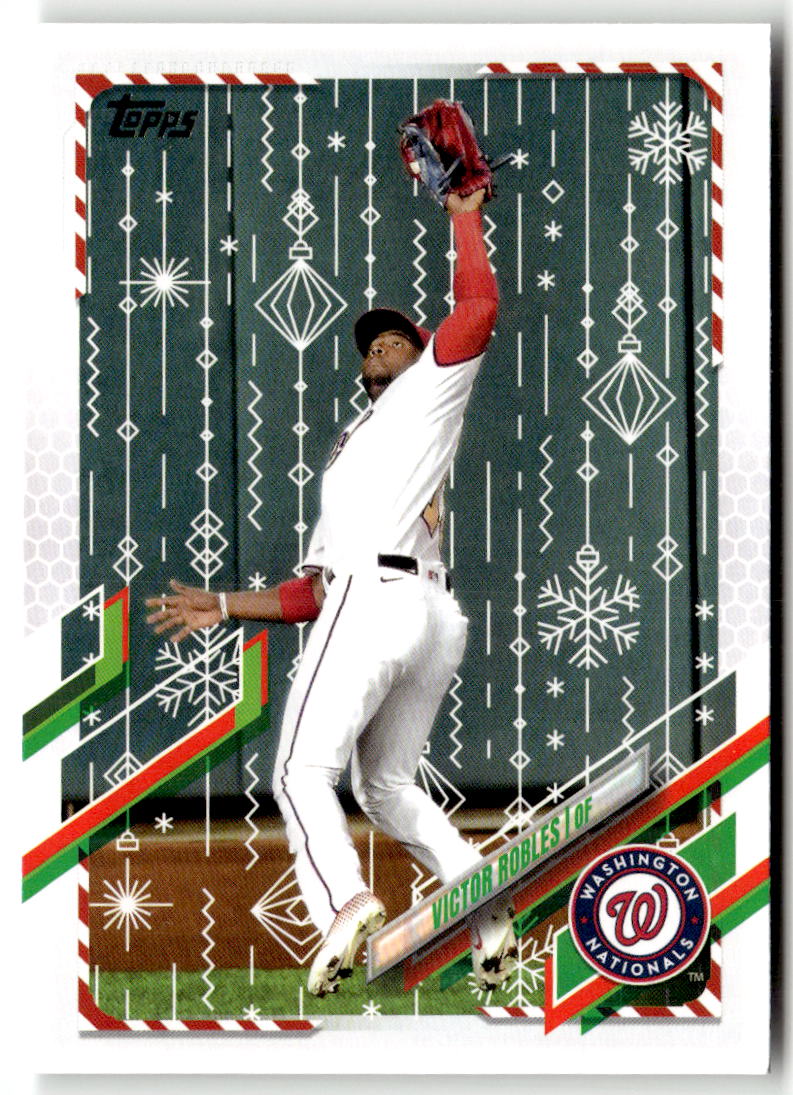 2021 Topps Holiday Mega Box Victor Robles #HW32 front