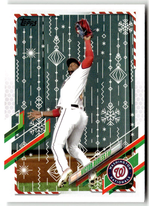 2021 Topps Holiday Mega Box Victor Robles #HW32 front